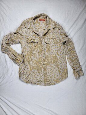 RCH Richards Shirt Men's 2 Button Down Long Sleeve Floral Beach Party Vacation